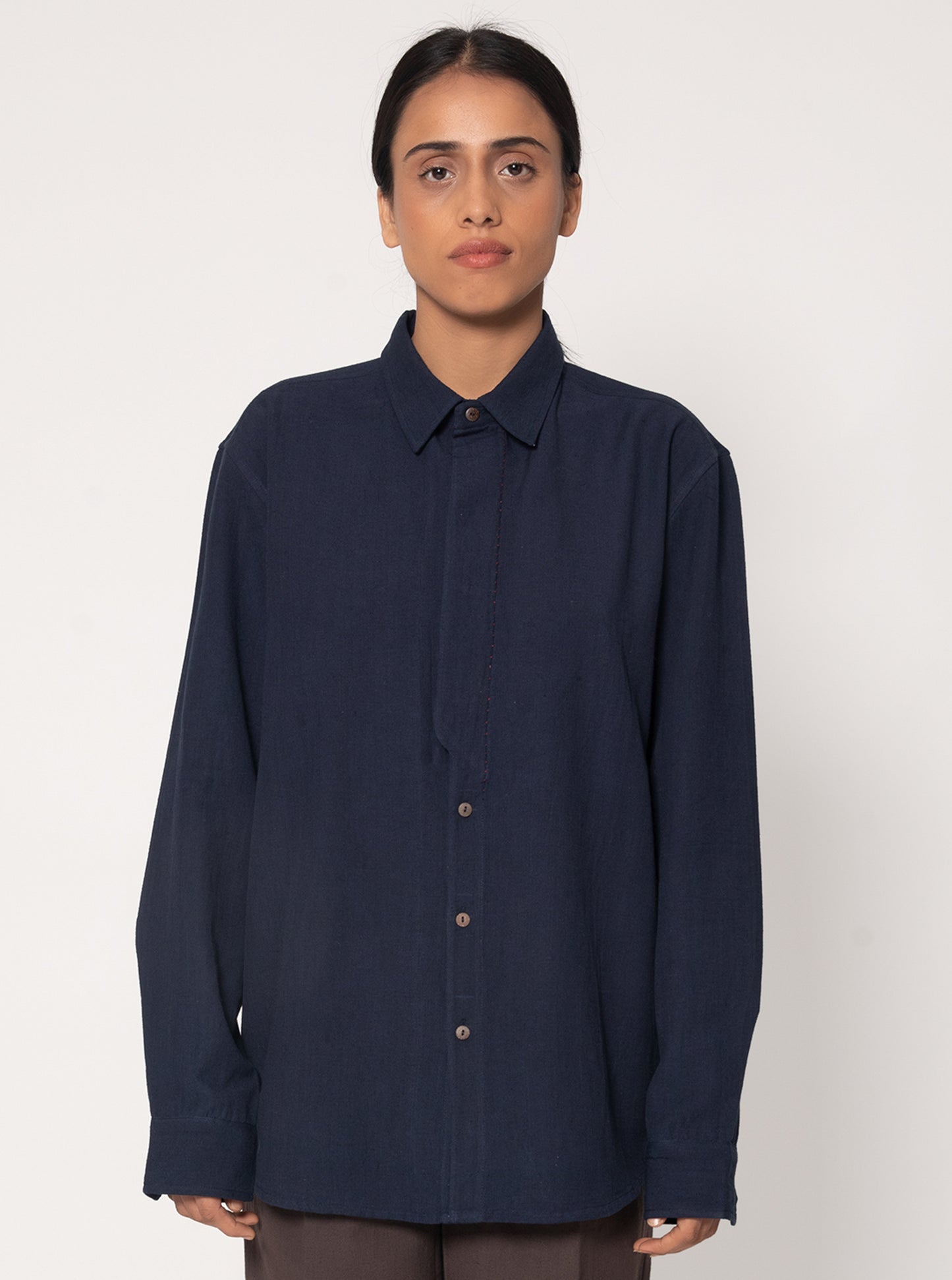 Structured Placket Casual Shirt