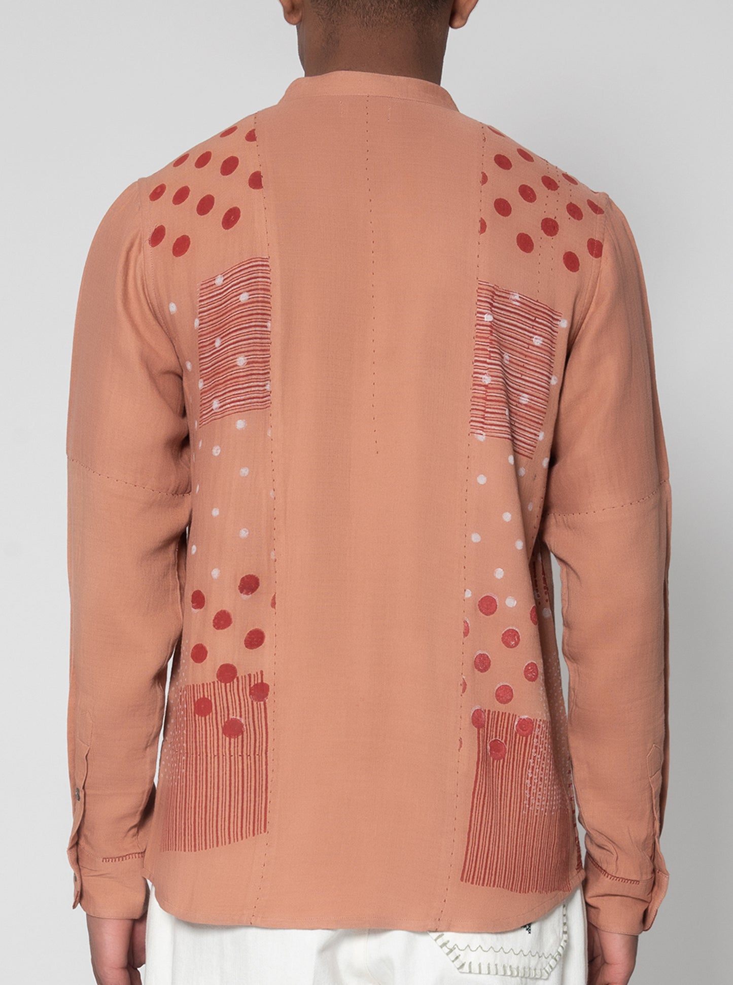 Printed Whirling Dot Casual Shirt